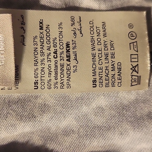 Chico's Womens Stretch Pull On Crop Pants w/Geometric Print & Tassel Hem, S: 2.5 - Picture 7 of 7